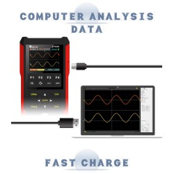 TOOLTOP ET829 OSC kolmitoiminen kannettava 80MHz kaksikanavainen oskilloskooppi tekoälyesikatselu