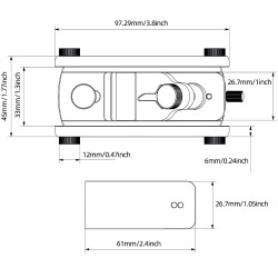 ENJOYWOOD pieni lyhyt tasohöylä alumiiniseoksesta tarkka käsihöylä viisteisiin ja tappeihin