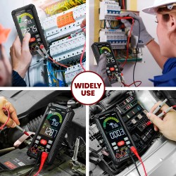 KAIWEETS KM601S älykäs digitaalinen yleismittari todellinen RMS 10000 lukemaa 1200 mAh ladattava akku vastus kapasitanssi