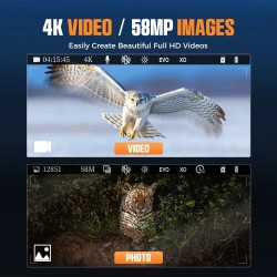 CIGMAN CNV01 4K-yönäkökiikarit 600 metrin kantama 3,99 tuuman näyttö 5-kertainen digitaalinen suurennos infrapunavalo