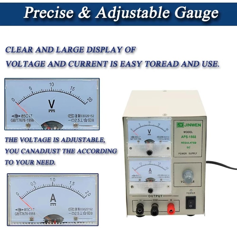 Kultapinnoituskone 1502/3005 2A/5A säädettävä jännite kultaus ja hopeointi koruille