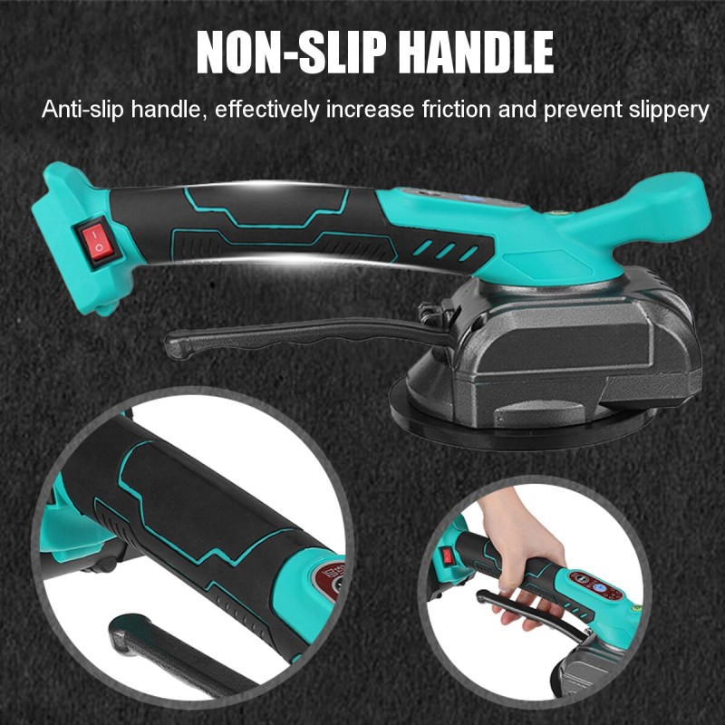 Laatoituskone 18 V 6-nopeuksinen tärinällä ja imulla led-valolla 120x120 cm keraamisille laatoille 2 akkua mukana