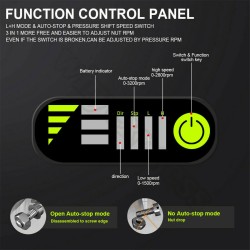 Drillpro 18 V akkukäyttöinen harjaton iskuruuvinväännin led-työvalolla sopii Makita DTW285Z-runkoon