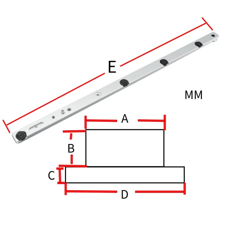 Jiirisahausmittari HONGDUI sopii Bosch Festool Dewalt U/T-tyyppisille kiskoille mukautettava 140 astetta