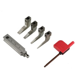 HONGDUI vaihdeteräsarja KM 17 puuntyöstöjyrsimelle neljä kovametalliterää eri kokoja