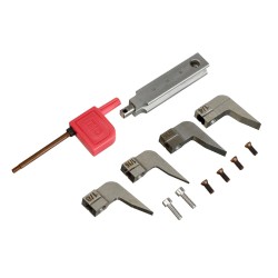 HONGDUI vaihdeteräsarja KM-17 puuntyöstöjyrsimelle neljä kovametalliterää eri kokoja