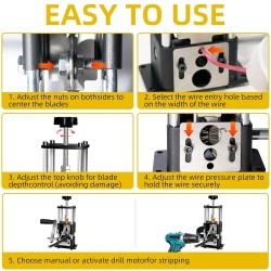 Johdonkuorintakone 0,03–1 tuumaa porakone käsikampi säädettävät kovametalliterät kannettava teräsrunko