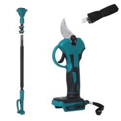 Harjaton oksasakset 250 cm n teleskooppivarrella 35 millimetrin leikkauskapasiteetti ergonominen akkuyhteensopiva hedelmäpuille