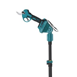 Harjaton oksasakset 250 cm:n teleskooppivarrella 35 millimetrin leikkauskapasiteetti ergonominen akkuyhteensopiva hedelmäpuille