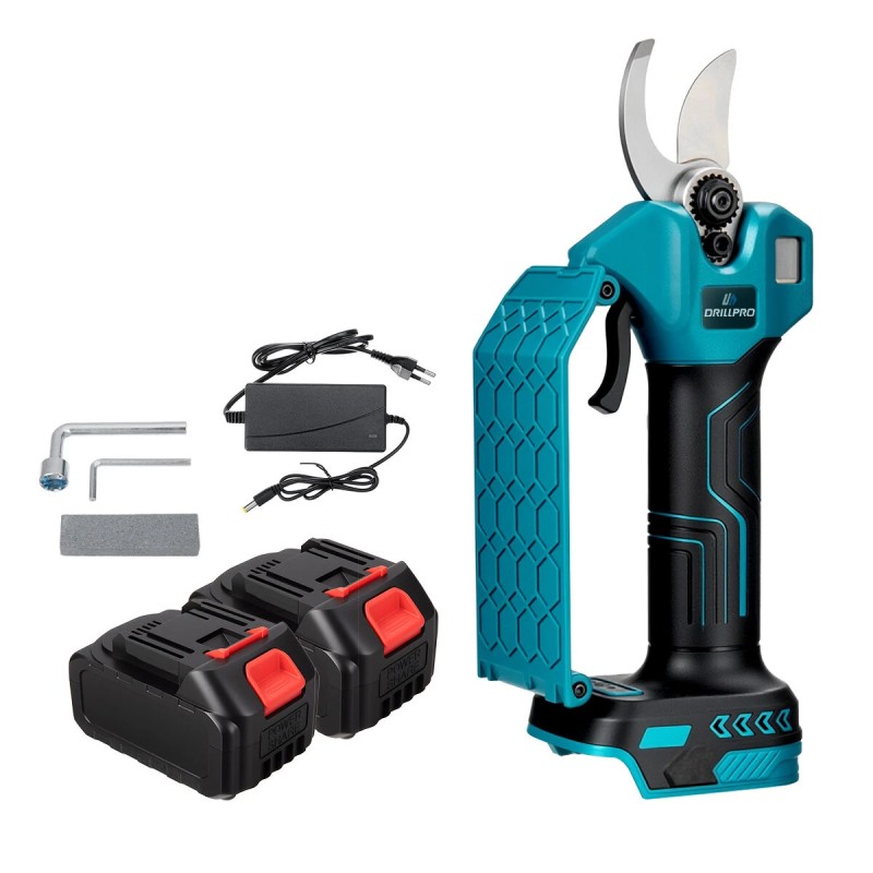Drillpro 21V 800W sähköiset oksasakset 35mm leikkaushalkaisija Makita-yhteensopiva EU-pistoke