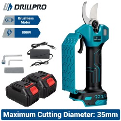 Drillpro 21V 800W sähköiset oksasakset 35mm leikkaushalkaisija Makita-yhteensopiva EU-pistoke