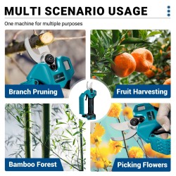 Drillpro 21V 800W sähköiset oksasakset 35mm leikkaushalkaisija Makita-yhteensopiva EU-pistoke