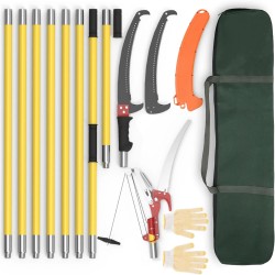 Säädettävä teleskooppivarsi oksasaha 2 24 8 24 metriä lasikuituvarsi seosteräs terä kantolaukku