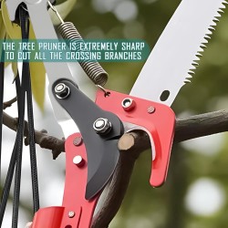 Säädettävä teleskooppivarsi oksasaha 2,24–8,24 metriä lasikuituvarsi seosteräs terä kantolaukku