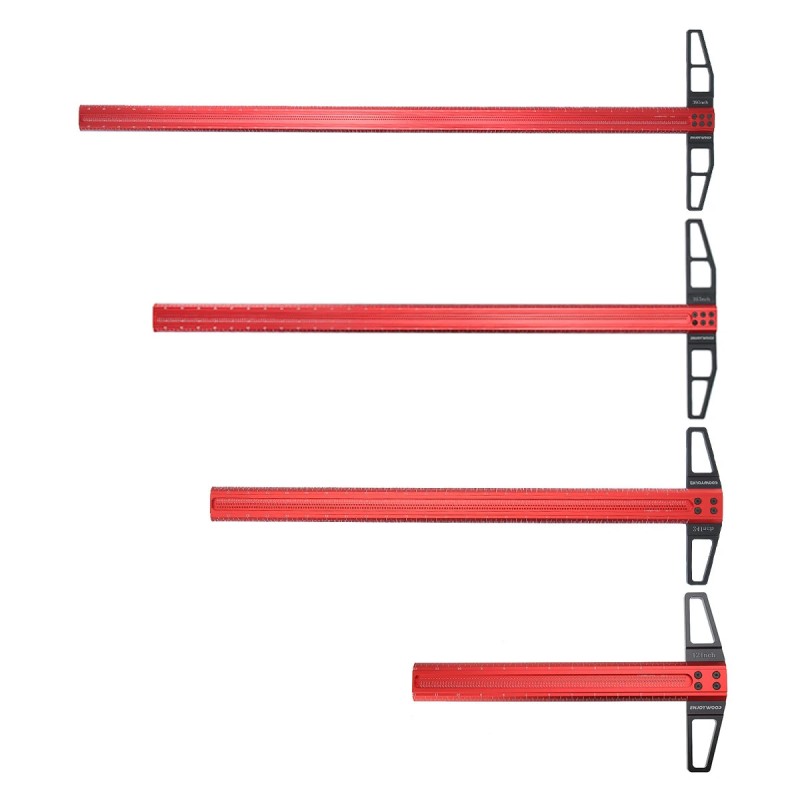 ENJOYWOOD T1 päivitetty puuntyöstön tarkka t-viivain reiän paikannukseen 600/800/1000 mm