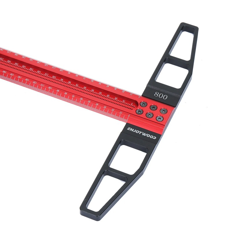 ENJOYWOOD T1 päivitetty puuntyöstön tarkka t-viivain reiän paikannukseen 600/800/1000 mm