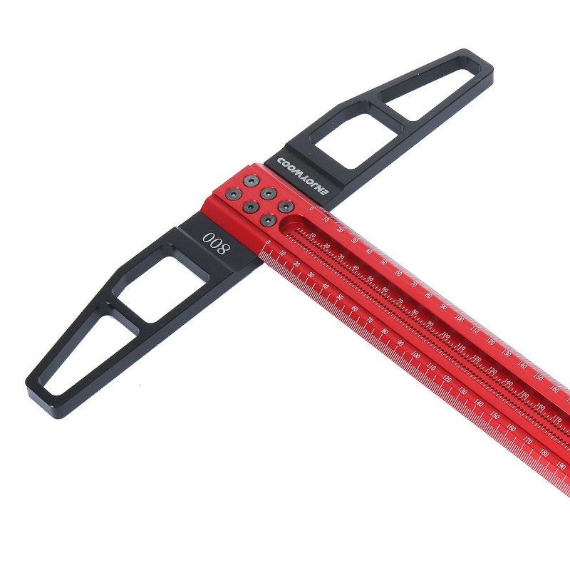 ENJOYWOOD T1 päivitetty puuntyöstön tarkka t-viivain reiän paikannukseen 600/800/1000 mm