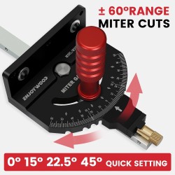 ENJOYWOOD M1 Pro kulmamittari pidennetyllä aidalla pöytäsahalle tarkka alumiinirakenteinen