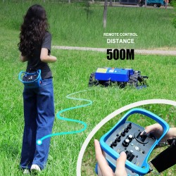 Kauko-ohjattava ruohonleikkuri AWY-550 550 mm leikkuuleveys Loncin 224 cm3 moottorilla 45° nousukyky