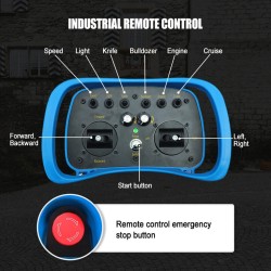 Kauko-ohjattava ruohonleikkuri AWY-550 550 mm leikkuuleveys Loncin 224 cm3 moottorilla 45° nousukyky