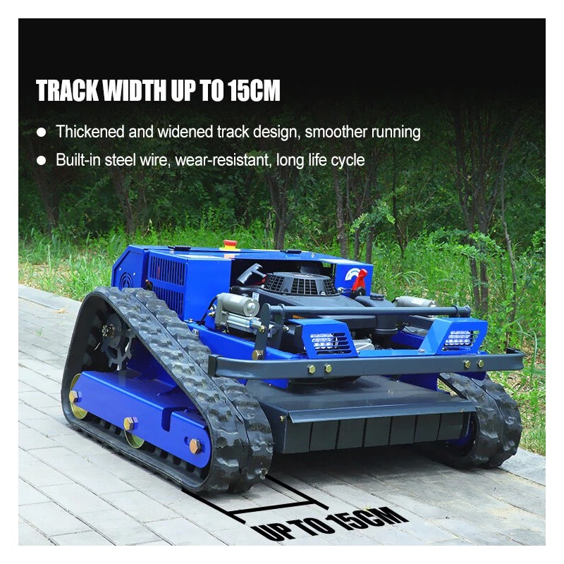 Kauko-ohjattava ruohonleikkuri AWY-550 550 mm leikkuuleveys Loncin 224 cm3 moottorilla 45° nousukyky