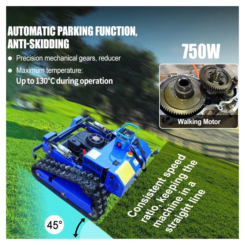 Kauko-ohjattava ruohonleikkuri AWY-550 550 mm leikkuuleveys Loncin 224 cm3 moottorilla 45° nousukyky