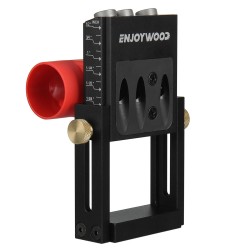 ENJOYWOOD XK4 taskureikäjigi sarja alumiiniseoksesta valmistettu säädettävä puuntyöstön porausopas kulmareikiin poranterällä