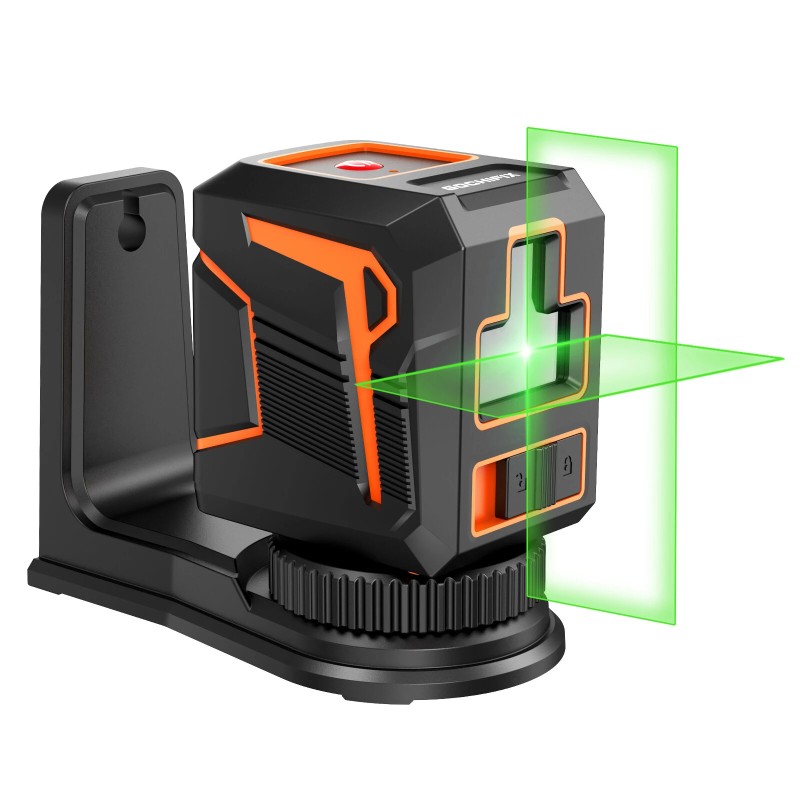 GOCHIFIX 3x360 12-linjainen 3D itsetasautuva vihreä lasertaso Sharp 520 ladattava 5,2Ah akku kaukosäätimellä