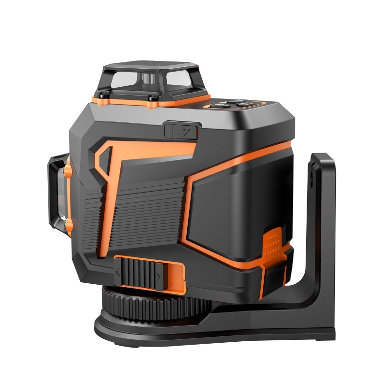 GOCHIFIX 3x360 12-linjainen 3D itsetasautuva vihreä lasertaso Sharp 520 ladattava 5,2Ah akku kaukosäätimellä