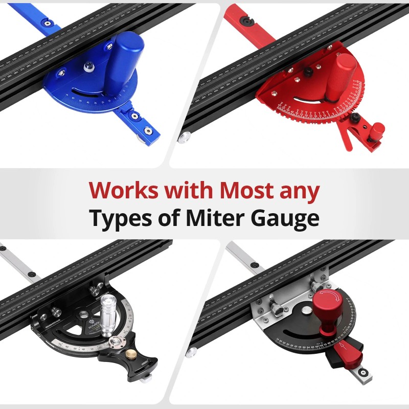 HONGDUI HD-KS22 alumiininen jatkettu jiirisahausvaste jiirisahauspöytään ja jyrsinpöytään