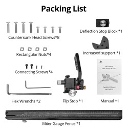 HONGDUI HD-KS22 alumiininen jatkettu jiirisahausvaste jiirisahauspöytään ja jyrsinpöytään