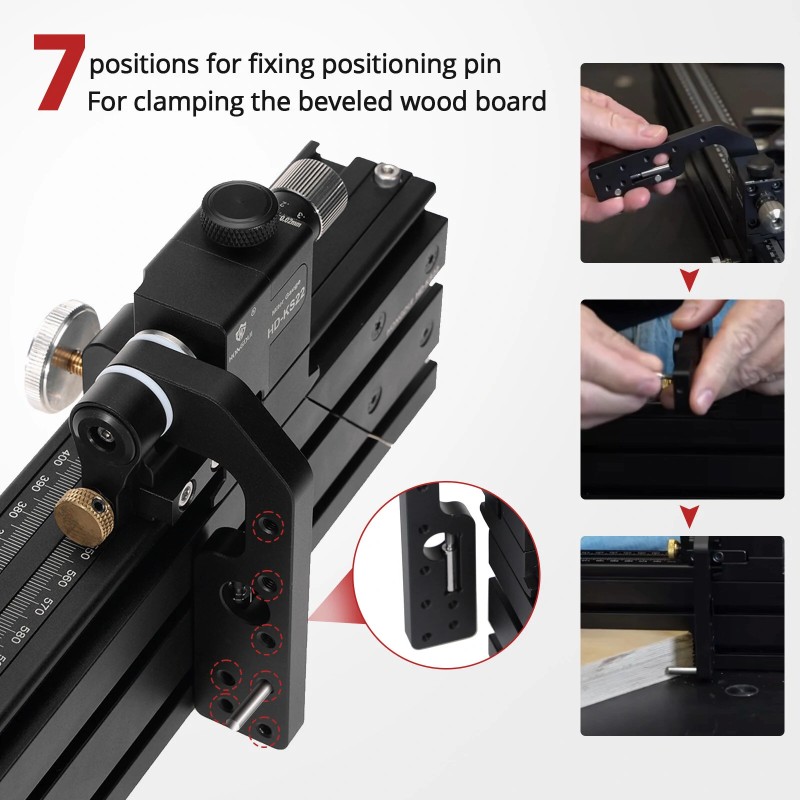 HONGDUI HD-KS22 alumiininen jatkettu jiirisahausvaste jiirisahauspöytään ja jyrsinpöytään