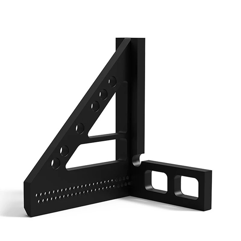 ENJOYWOOD monitoimikulmaviivain alumiini T-malli mitta ja merkintä tuuma ja millimetri kulmat 22.5/30/45/60/67.5/90 astetta