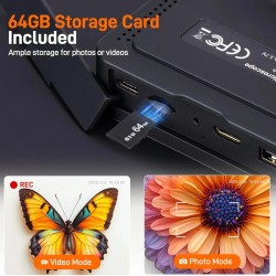 GOCHIFIX 10,1 tuuman 3-linssi 2K mikroskooppi 1000–2500x kolikkoihin ja juotostöihin