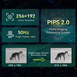 TOOLTOP M7 lämpökamera 256x192 10 mm yövisio Android-yhteensopiva manuaalitarkennus pitkän kantaman havaitseva