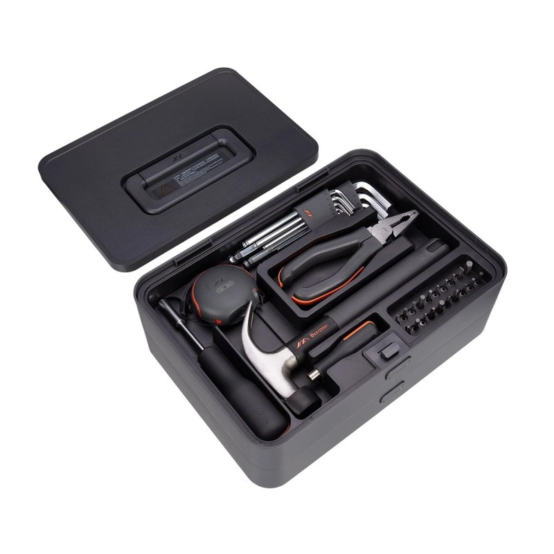 JIMIHOME X2-AB monitasoinen kotityökalusarja akkuporakoneella sisältää työkalut tee-se-itse-projekteihin