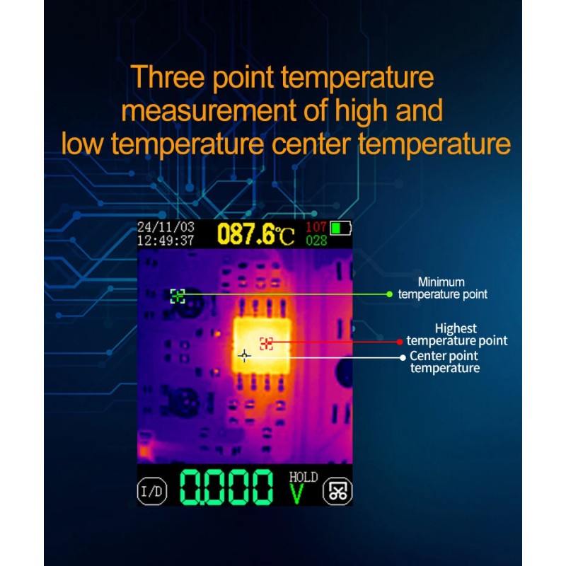 TOOLTOP ET14S/ET14SPRO lämpökamera-yleismittari ja piirikorttitesteri ISR 240x240 −20–+550°C 25Hz 1000V tasajännite 10A