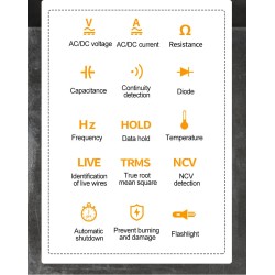 TOOLTOP ET14S/ET14SPRO lämpökamera-yleismittari ja piirikorttitesteri ISR 240x240 −20–+550°C 25Hz 1000V tasajännite 10A