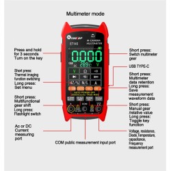 TOOLTOP ET14S/ET14SPRO lämpökamera-yleismittari ja piirikorttitesteri ISR 240x240 −20–+550°C 25Hz 1000V tasajännite 10A