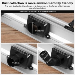 ENJOYWOOD Wnew puuntyöstö jyrsinpöydän aita alumiiniprofiili 700 mm liukuvat kiinnikkeet teränsuoja pölynpoisto