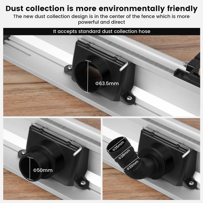 ENJOYWOOD Wnew puuntyöstö jyrsinpöydän aita alumiiniprofiili 700 mm liukuvat kiinnikkeet teränsuoja pölynpoisto