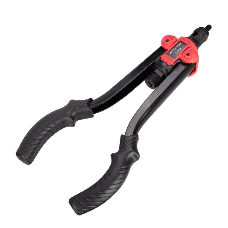 Niittimutteripihdit seosteräksellä ergonomisella kumikahvalla koot M3 M4 M5 M6 M8 M10 M12 ja 70 mutteria