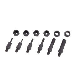 Niittimutteripihdit seosteräksellä ergonomisella kumikahvalla koot M3 M4 M5 M6 M8 M10 M12 ja 70 mutteria