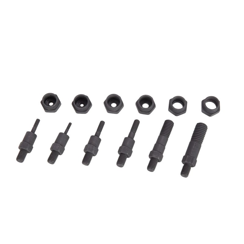 Niittimutteripihdit seosteräksellä ergonomisella kumikahvalla koot M3 M4 M5 M6 M8 M10 M12 ja 70 mutteria