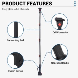 Drillpro akkukäyttöiset oksasakset harjaton moottori 30 mm leikkaushalkaisija 2 m alumiinijatkovarsi Makita 18V yhteensopiva