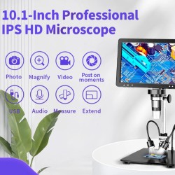 Mustool DM13 10,1 tuumaa digitaalinen mikroskooppi 1500x 1080p 20M 8 LED C-tyyppi reaaliaikainen katselu