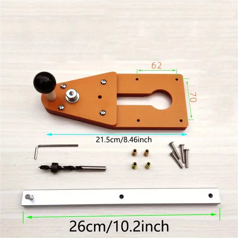 Puuntyöstön ympyräleikkausohjain jigi käsijyrsimille ja reunojen viimeistelyyn