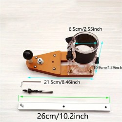 Puuntyöstön ympyräleikkausohjain jigi käsijyrsimille ja reunojen viimeistelyyn