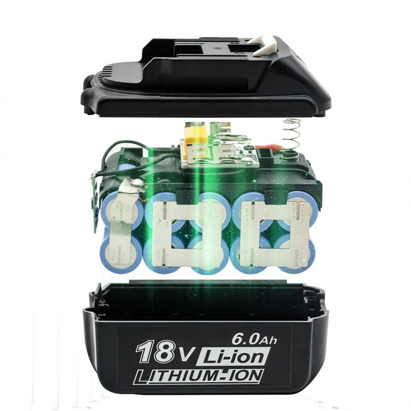 Drillpro 18 V litiumioniakku monikäyttöinen kapasiteettivaihtoehdoilla 3,0/4,0/5,0/6,0 Ah yhteensopiva MAK-malleihin