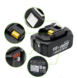 Drillpro 18 V litiumioniakku monikäyttöinen kapasiteettivaihtoehdoilla 3,0/4,0/5,0/6,0 Ah yhteensopiva MAK-malleihin